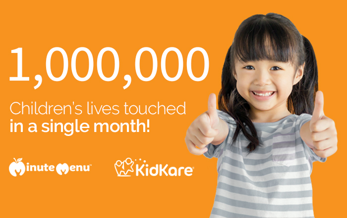 Minute Menu Touches the Lives of One Million Children